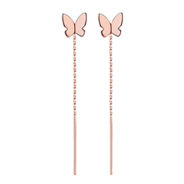 Fashion 18K Rosegold Gold Color Butterfly Earrings